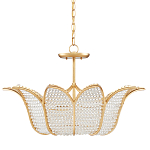 Люстра в форме тюльпана с лепестками из прозрачных стеклянных бусин Hanging Flowers варинант исполнения - 4 | Loft Concept в Нижнем Новгороде