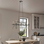 Люстра подвесная с 8-ю лампами и стеклянными круглыми подвесками Currey & Company варинант исполнения - 4 | Loft Concept в Нижнем Новгороде