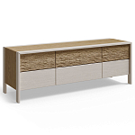 ТВ тумба 2 двери и 2 ящика с подсветкой на рельефном фасаде Warm Industrial варинант исполнения - 4 | Loft Concept в Нижнем Новгороде