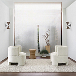 Приставной стол с отделкой из джута Juti D35 см варинант исполнения - 6 | Loft Concept в Нижнем Новгороде