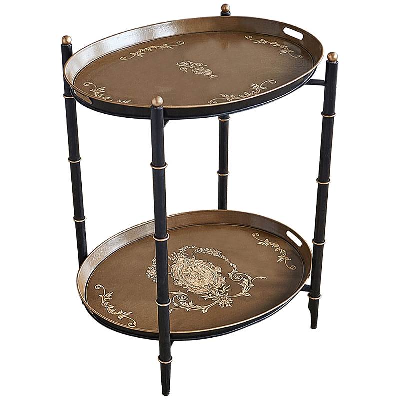 Кофейный стол Chinoiserie Collection Coffee Table Бронза Светло-коричневый  Черный в Нижнем Новгороде | Loft Concept 