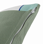 Подушка декоративная хлопковая мятного цвета с абстрактным принтом Elysian Flow Breeze варинант исполнения - 4 | Loft Concept в Нижнем Новгороде