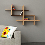 Полка фигурная подвесная цвета древесины HALIC BOOKCASE OAK варинант исполнения - 1 | Loft Concept в Нижнем Новгороде