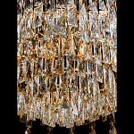 Люстра круглая с хрустальными подвесками на золотистом каркасе Roul Crystal Light варинант исполнения - 5 | Loft Concept в Нижнем Новгороде