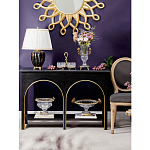 Чаша из прозрачного стекла с бронзовым ободком и фигурками бабочек Eden Garden варинант исполнения - 3 | Loft Concept в Нижнем Новгороде