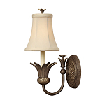 Бра с бежевым тканевым абажуром и декоративной чашей Hinkley варинант исполнения - 1 | Loft Concept в Нижнем Новгороде