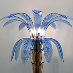 Торшер Glass Decorated Palm Floor Lamp Blue Листья Пальмы  варинант исполнения - 1 | Loft Concept в Нижнем Новгороде