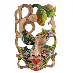 Маска деревянная резная расписная Tropical Paradise варинант исполнения - 3 | Loft Concept в Нижнем Новгороде