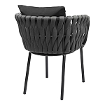 Стул мягкий с декором в виде плетеных лент на спинке и подлокотниках Semicircular Chair Decorated with Ribbons варинант исполнения - 10 | Loft Concept в Нижнем Новгороде