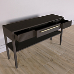 Дизайнерская Консоль с полкой и ящиком Primo Темный орех варинант исполнения - 6 | Loft Concept в Нижнем Новгороде