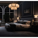 Люстра двухъярусная с текстурными овальными абажурами Splendor Palace Style варинант исполнения - 5 | Loft Concept в Нижнем Новгороде