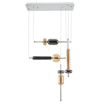 Люстра подвесная из металла и стекла Harmony of Strict Lines варинант исполнения - 1 | Loft Concept в Нижнем Новгороде