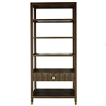 Стеллаж Elsa Dreams Walnut со стеклянными полками и ящиком варинант исполнения - 7 | Loft Concept в Нижнем Новгороде