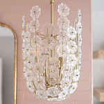 Подвесной светильник декорированный цветами из стекла Lightness of Flowers варинант исполнения - 4 | Loft Concept в Нижнем Новгороде