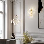 Люстра подвесная из металла с хрустальными подвесками прозрачного цвета Quasar 41 варинант исполнения - 7 | Loft Concept в Нижнем Новгороде