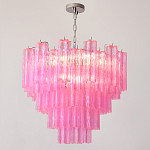 Элитная Люстра Textured Glass Pink Chandelier Ярко Розовое стекло варинант исполнения - 4 | Loft Concept в Нижнем Новгороде
