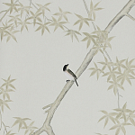 Обои ручная роспись Summer Night Blossom Colourway SC-122 on Bleached white dyed silk варинант исполнения - 1 | Loft Concept в Нижнем Новгороде