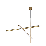 Люстра с 3-мя  пересекающимися цилиндрическими плафонами на тонких тросах Trumpet tube варинант исполнения - 4 | Loft Concept в Нижнем Новгороде