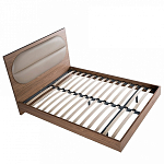 Кровать двуспальная с высоким изголовьем из дерева и подушек из экокожи Modern Look варинант исполнения - 4 | Loft Concept в Нижнем Новгороде