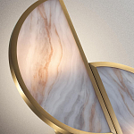 Бра с двумя полукруглыми плафонами из искусственного алебастра в бронзовой оправе Marbella варинант исполнения - 9 | Loft Concept в Нижнем Новгороде