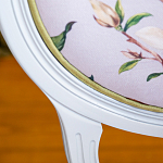 Стул светло-серый из натурального бука с изображением птицы в саду Blooming Colored Birds варинант исполнения - 2 | Loft Concept в Нижнем Новгороде