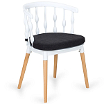 Пластиковый стул на ножках из массива бука Ferret Spiral White варинант исполнения - 7 | Loft Concept в Нижнем Новгороде