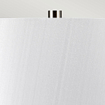 Настольная лампа с круглым фарфоровым основанием ручной работы с покрытием глазурью и белым абажуром из искусственного шелка Elstead Lighting варинант исполнения - 3 | Loft Concept в Нижнем Новгороде