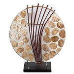 Настольная лампа из перламутра и дерева на подставке Indonesian Shell варинант исполнения - 1 | Loft Concept в Нижнем Новгороде