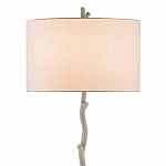 Торшер с цилиндрическим тканевым абажуром на каркасе в виде тонкого дерева Gray Branch варинант исполнения - 1 | Loft Concept в Нижнем Новгороде