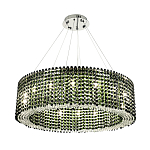 Круглая люстра с хрустальными подвесками Crystal Art Chrome Green Chandelier 12 варинант исполнения - 1 | Loft Concept в Нижнем Новгороде