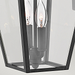 Настенный фонарь черного цвета с прозрачным стеклянным плафоном трапециевидной формы Hinkley варинант исполнения - 4 | Loft Concept в Нижнем Новгороде