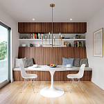 Люстра с 6-ю лампами на тонких изогнутых рожках в современном стиле Feiss варинант исполнения - 7 | Loft Concept в Нижнем Новгороде