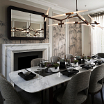 Обои ручная роспись Distant Bamboo Special Colourway on Lead Grey dyed silk варинант исполнения - 1 | Loft Concept в Нижнем Новгороде