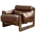 Кресло-диван кожаное на деревянном каркасе Medieval Furniture варинант исполнения - 7 | Loft Concept в Нижнем Новгороде