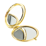 Зеркало карманное круглое двухстороннее из натурального камня Содалит в подарочной упаковке Gold Stone Mirrors варинант исполнения - 2 | Loft Concept в Нижнем Новгороде