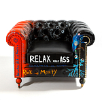 Кресло "Умный Умник" Rick and Morty graffiti chair натуральная кожа  варинант исполнения - 2 | Loft Concept в Нижнем Новгороде