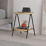 Стол приставной с 2-мя круглыми столешницами из дерева ESSEL OAK варинант исполнения - 6 | Loft Concept в Нижнем Новгороде