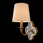 Бра с белым текстильным абажуром и фигурным основанием с зеркальной вставкой Vitorino варинант исполнения - 2 | Loft Concept в Нижнем Новгороде