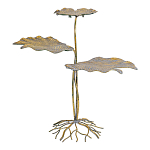 Столик приставной с тремя столешницами Тропические листья Tropical Forest gold варинант исполнения - 1 | Loft Concept в Нижнем Новгороде