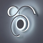 Бра белого цвета с изогнутыми световыми линиями и круглым основанием Luke Lampco Tracer Lamp варинант исполнения - 3 | Loft Concept в Нижнем Новгороде