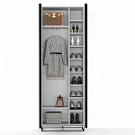 Двухдверный шкаф белого цвета Strict Lines варинант исполнения - 4 | Loft Concept в Нижнем Новгороде