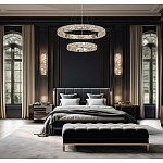 Люстра из 2-х колец с мозаичным хрустальным оформлением Sparks of Crystal варинант исполнения - 2 | Loft Concept в Нижнем Новгороде