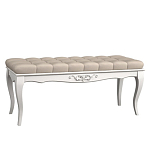 Банкетка из массива бука с бежевой обивкой из велюра White Provence варинант исполнения - 1 | Loft Concept в Нижнем Новгороде